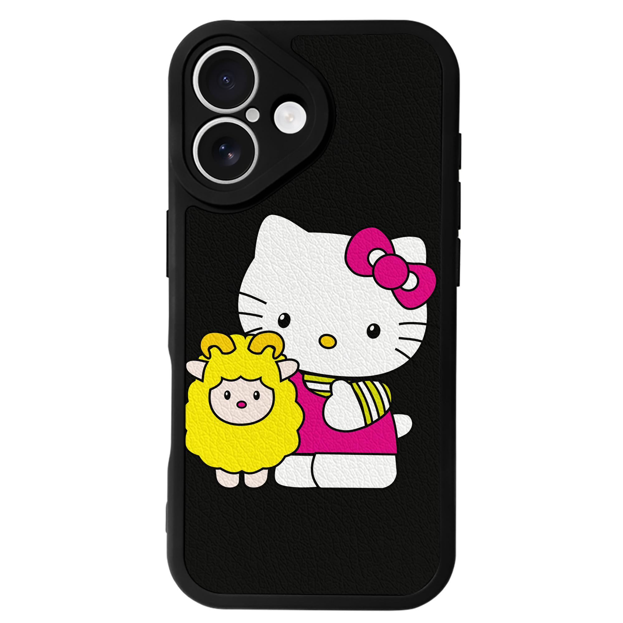 （画像用） Hello Kitty ハローキティ 【iPhone 16シリーズ対応】シリコンスマホケース（レザー調） 材質：シリコン